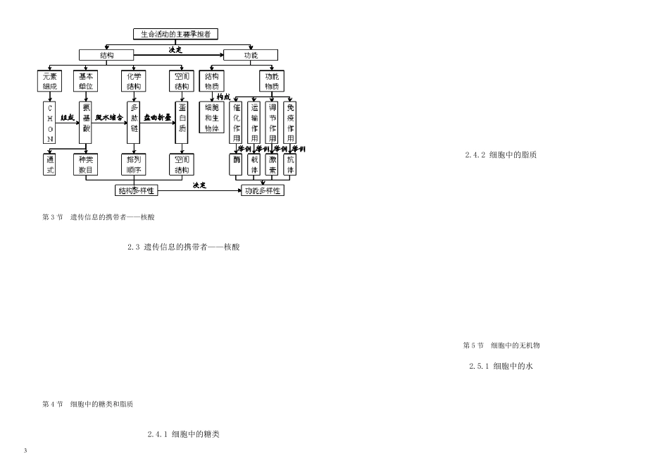 人教版高中生物必修1概念图汇编_第3页