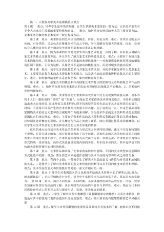 人教版高中美术说课稿(共3篇)