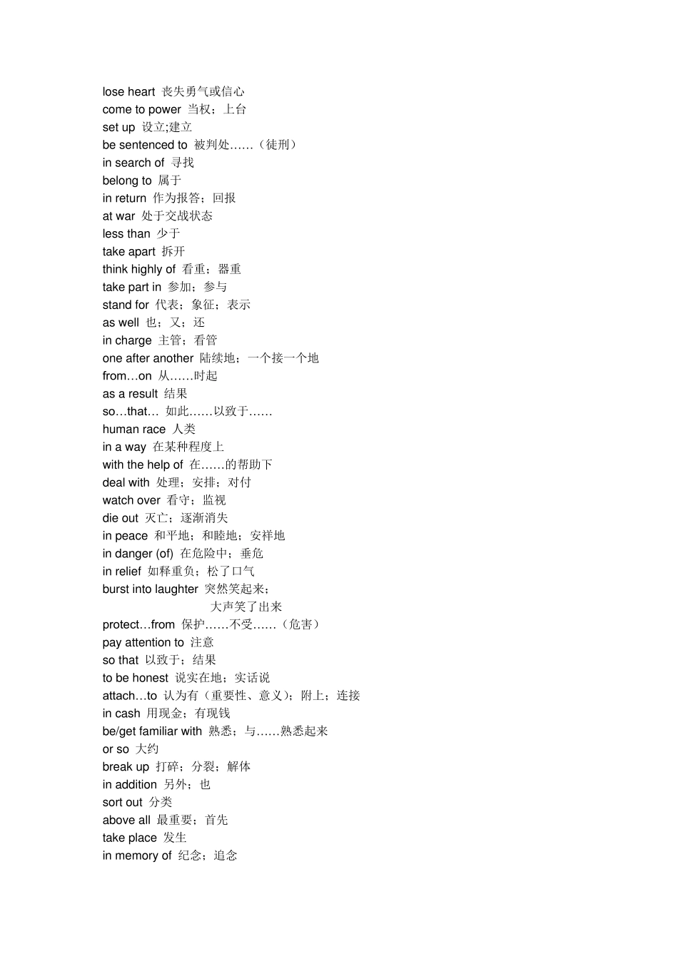 人教版高中英语全部词组_第2页