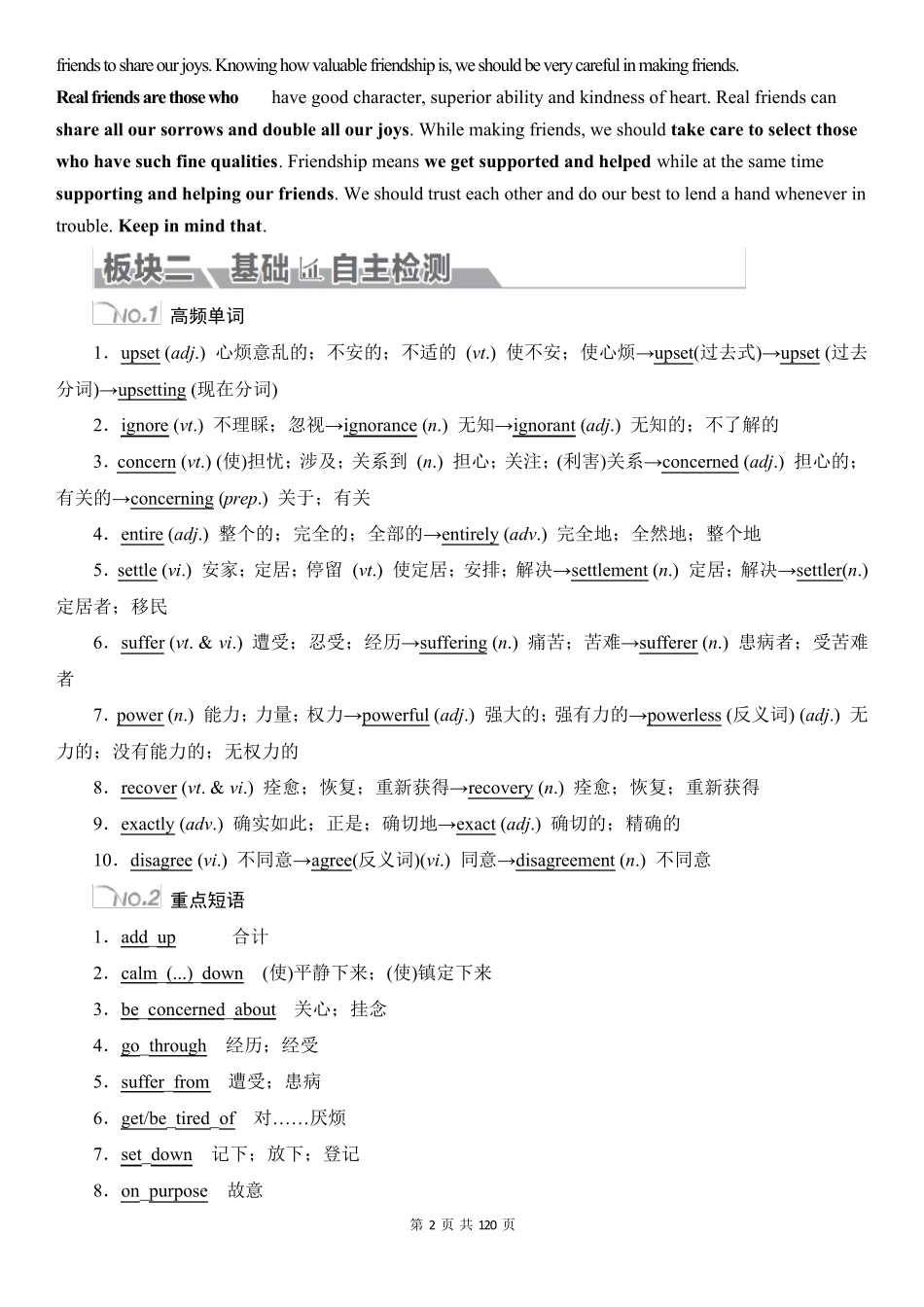 人教版高中英语必修1内容全解_第2页
