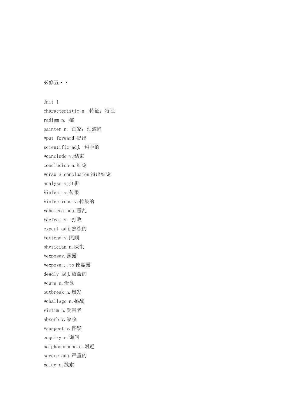 人教版高中英语必修5,选修6单词表_第1页