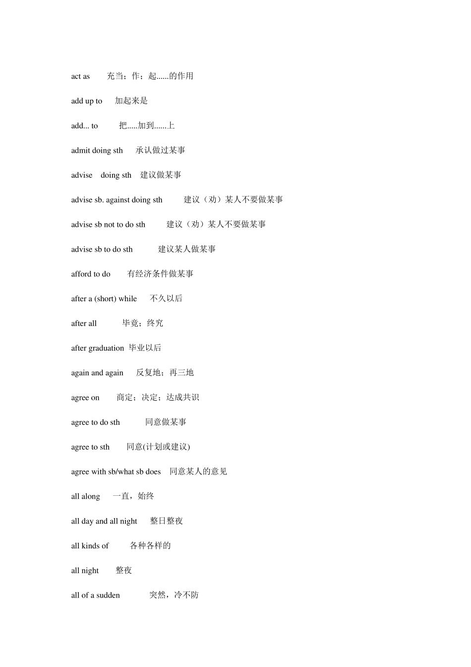 人教版高中英语短语大全._第2页