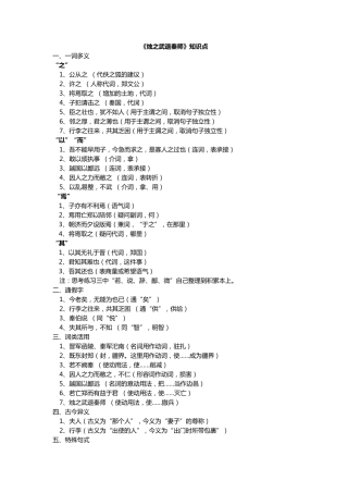 人教版高中语文文言文知识点总结