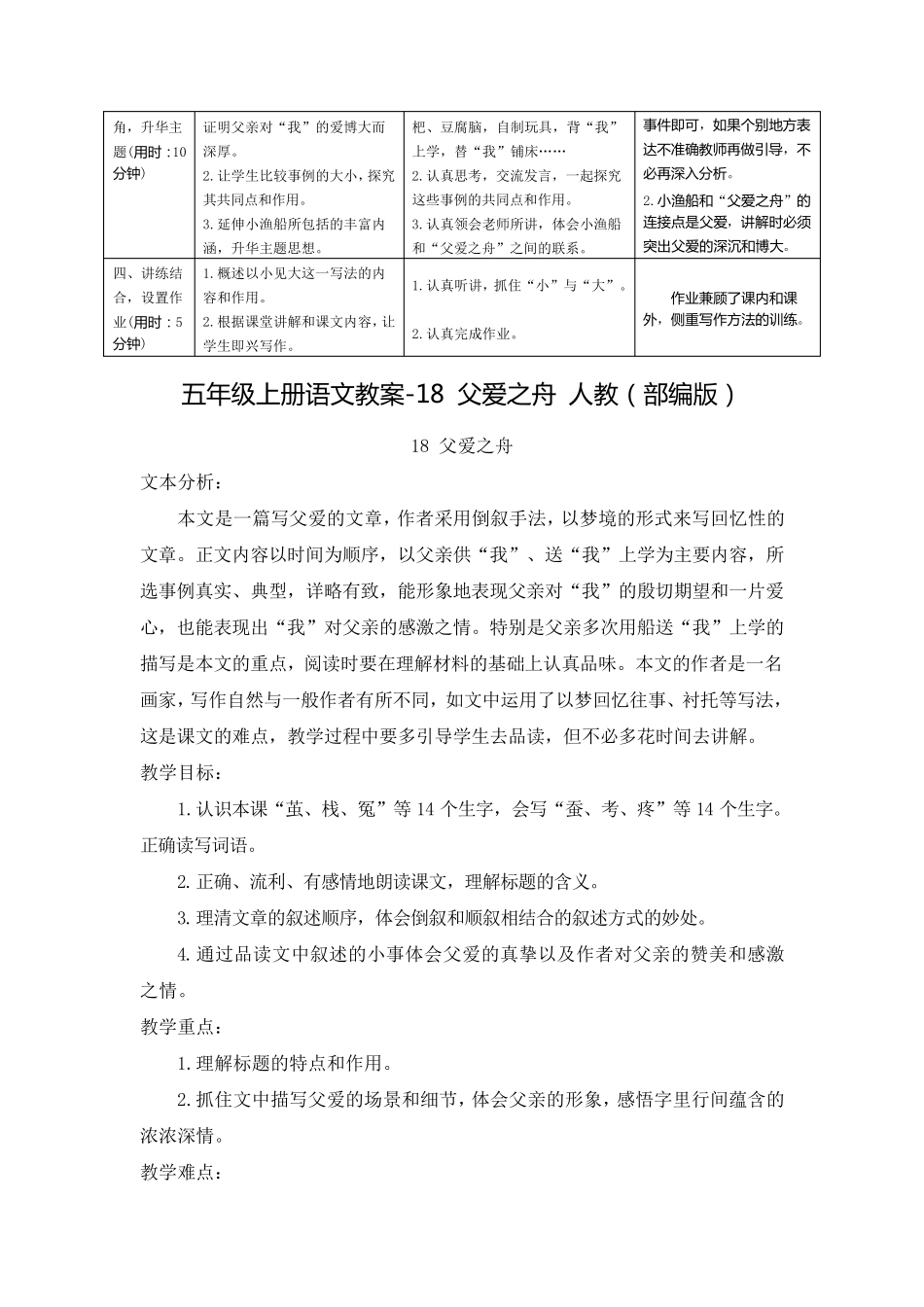 人教部编版《父爱之舟》优秀教案1_第3页