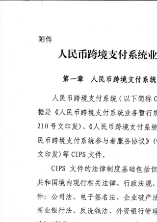 人民币跨境支付系统业务操作指引