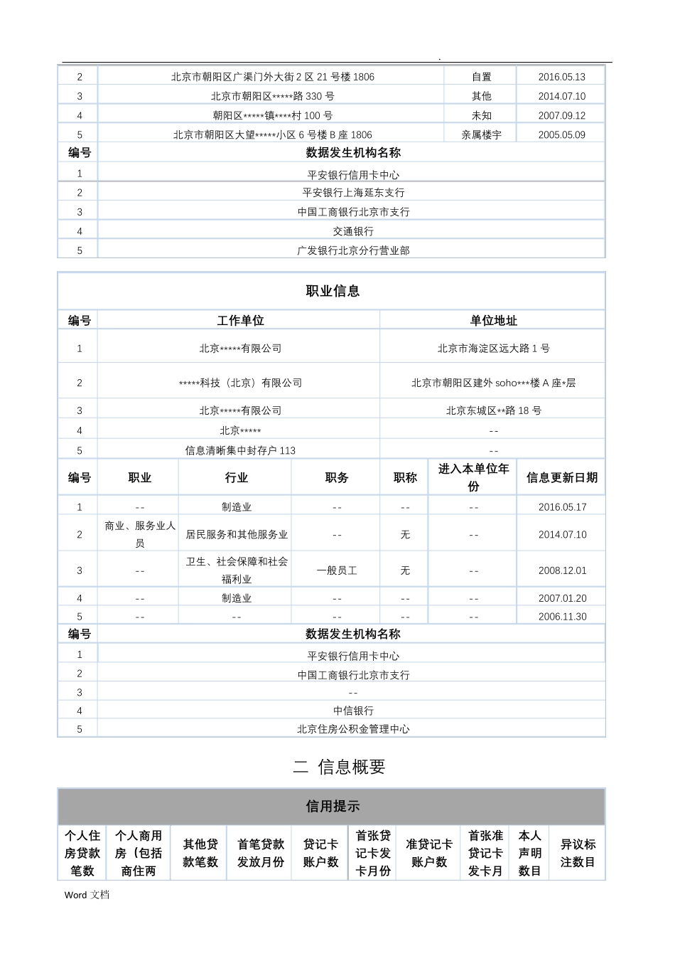 人民银行个人征信报告样本_.可更改_第3页