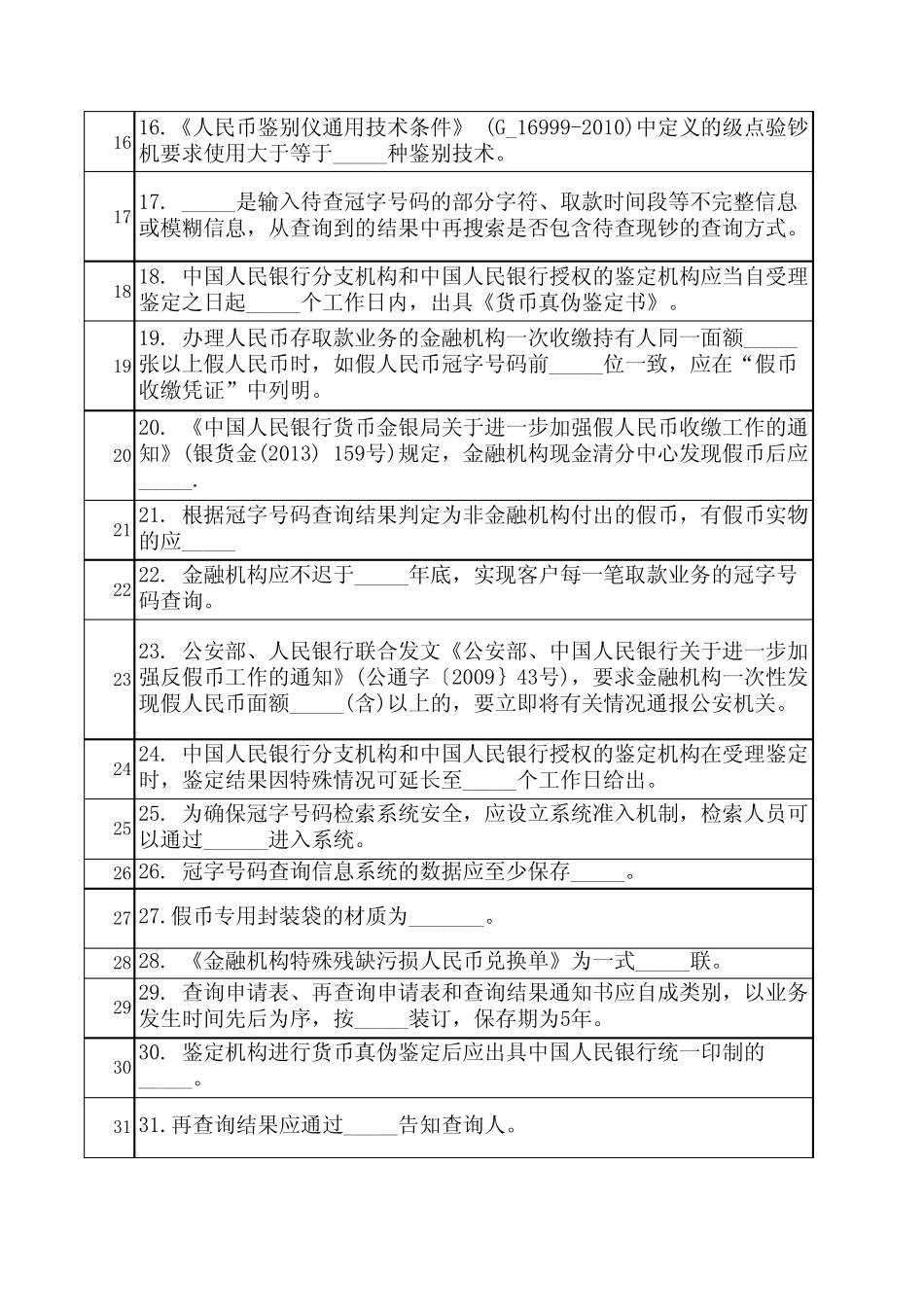 人民银行反假币考试练习题_第2页