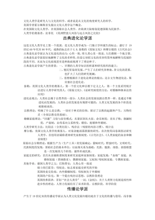 人类学的理论流派