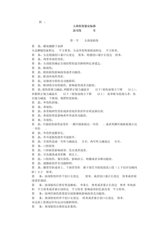 人身轻微伤鉴定标准