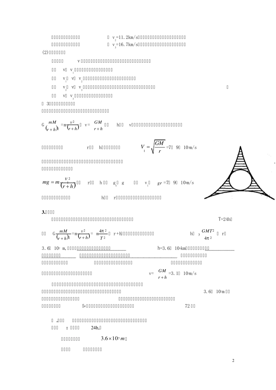 人造卫星宇宙速度_第2页