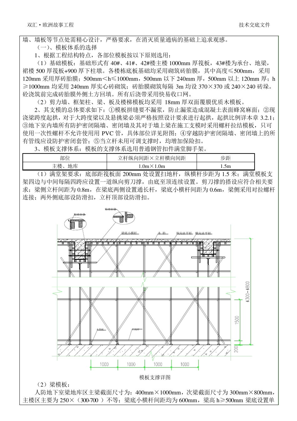 人防地下室模板工程技术交底_第2页
