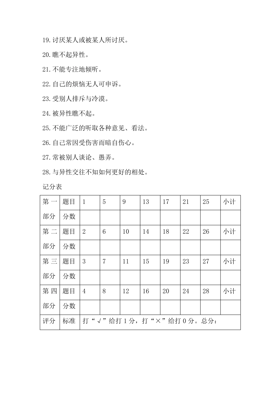 人际关系量表_第2页