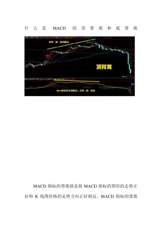 什么是MACD的顶背离和底背离