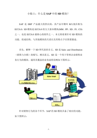 什么是SAP中的SD模块
