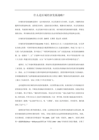 什么是区域经济发展战略