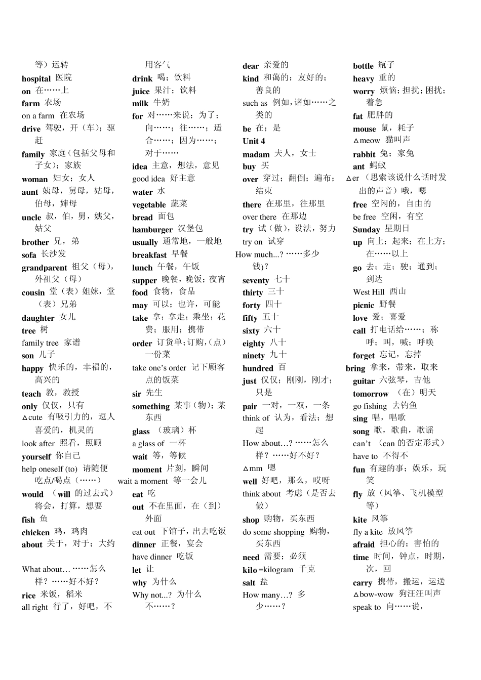 仁爱初中英语单词汇总表~_第3页