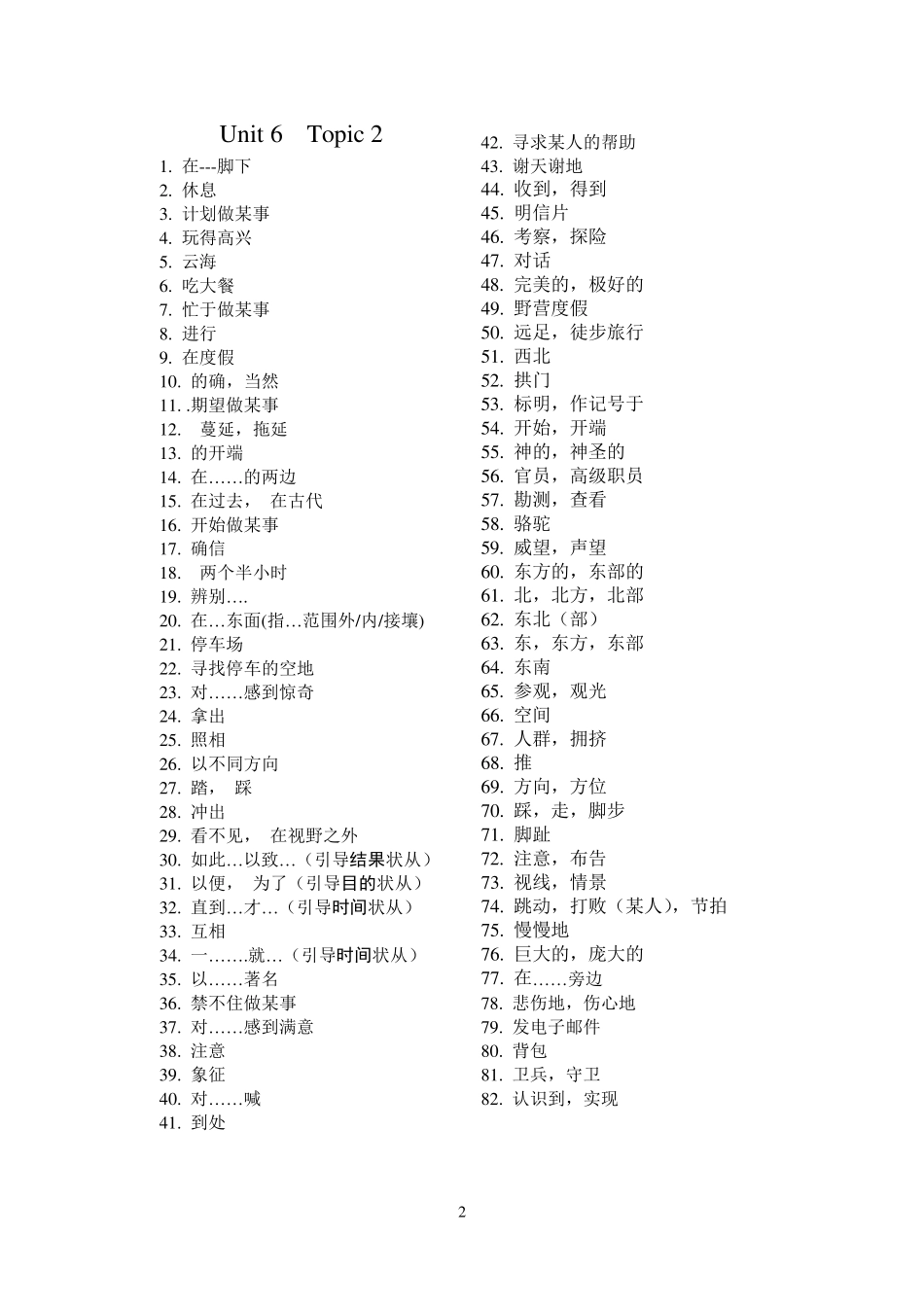 仁爱版八年级下册Unit6Topic2配套练习和单词_第2页