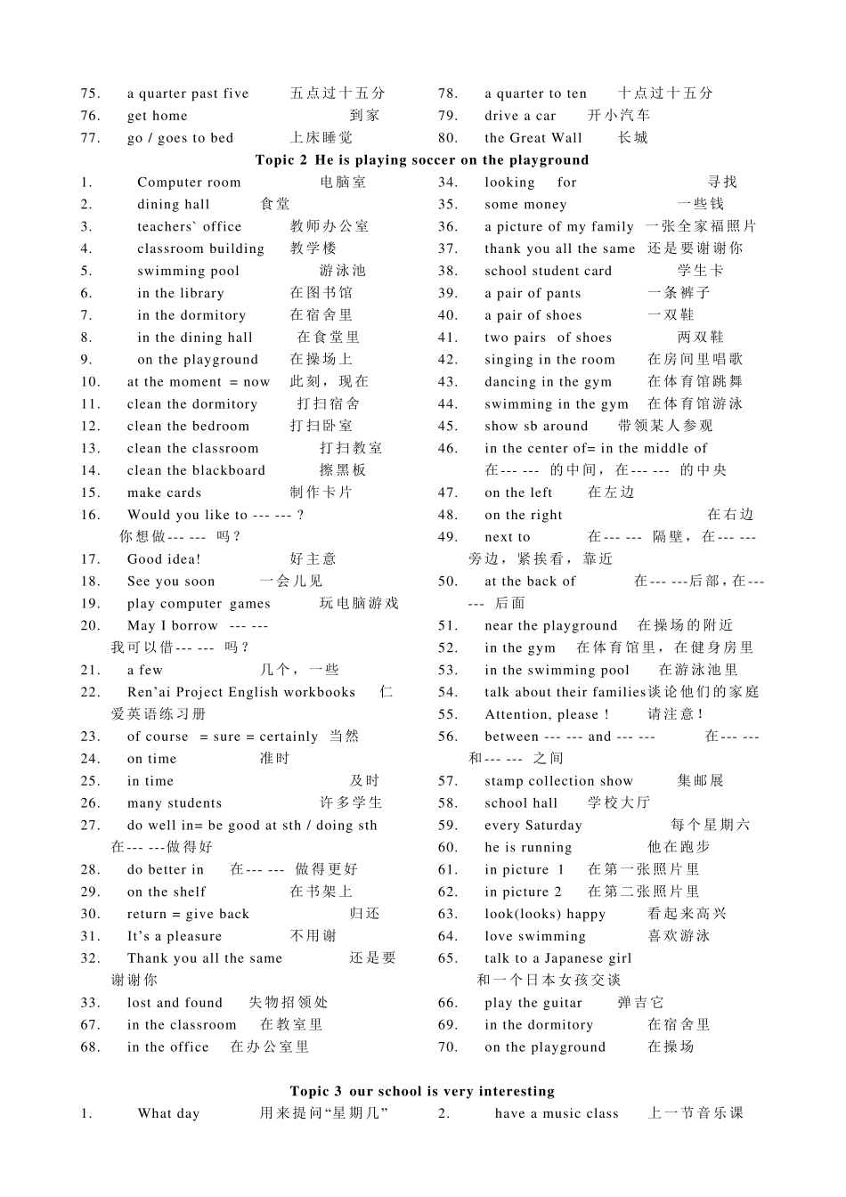 仁爱版英语七年级下册重点短语及句子_第2页