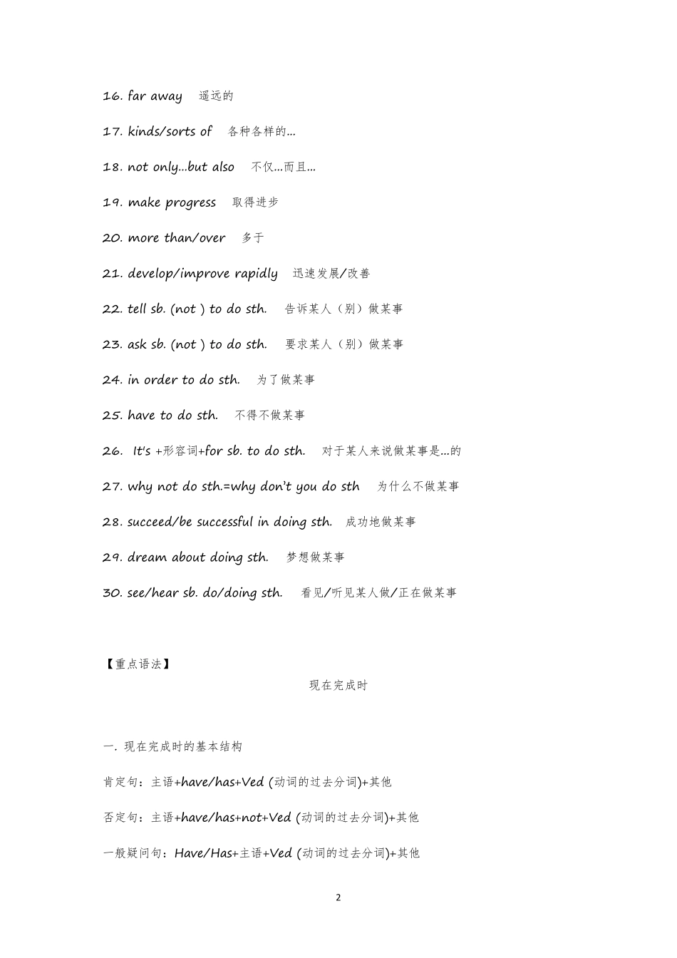 仁爱版英语九年级上册知识点汇总_第2页