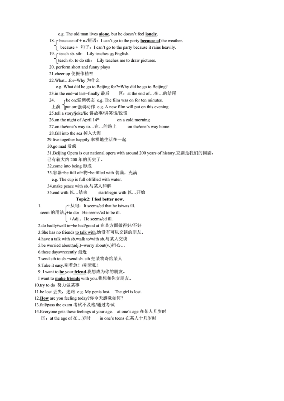 仁爱版英语八年级下册重点知识考点归纳汇总_第2页