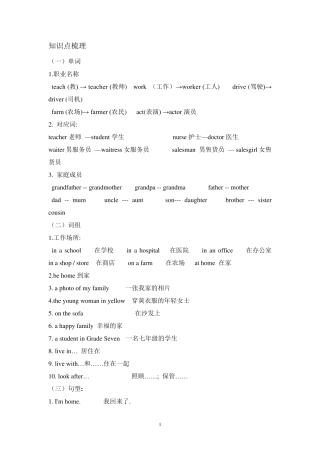 仁爱英语七年级上册Unit3_topic2知识点讲解及随堂练习