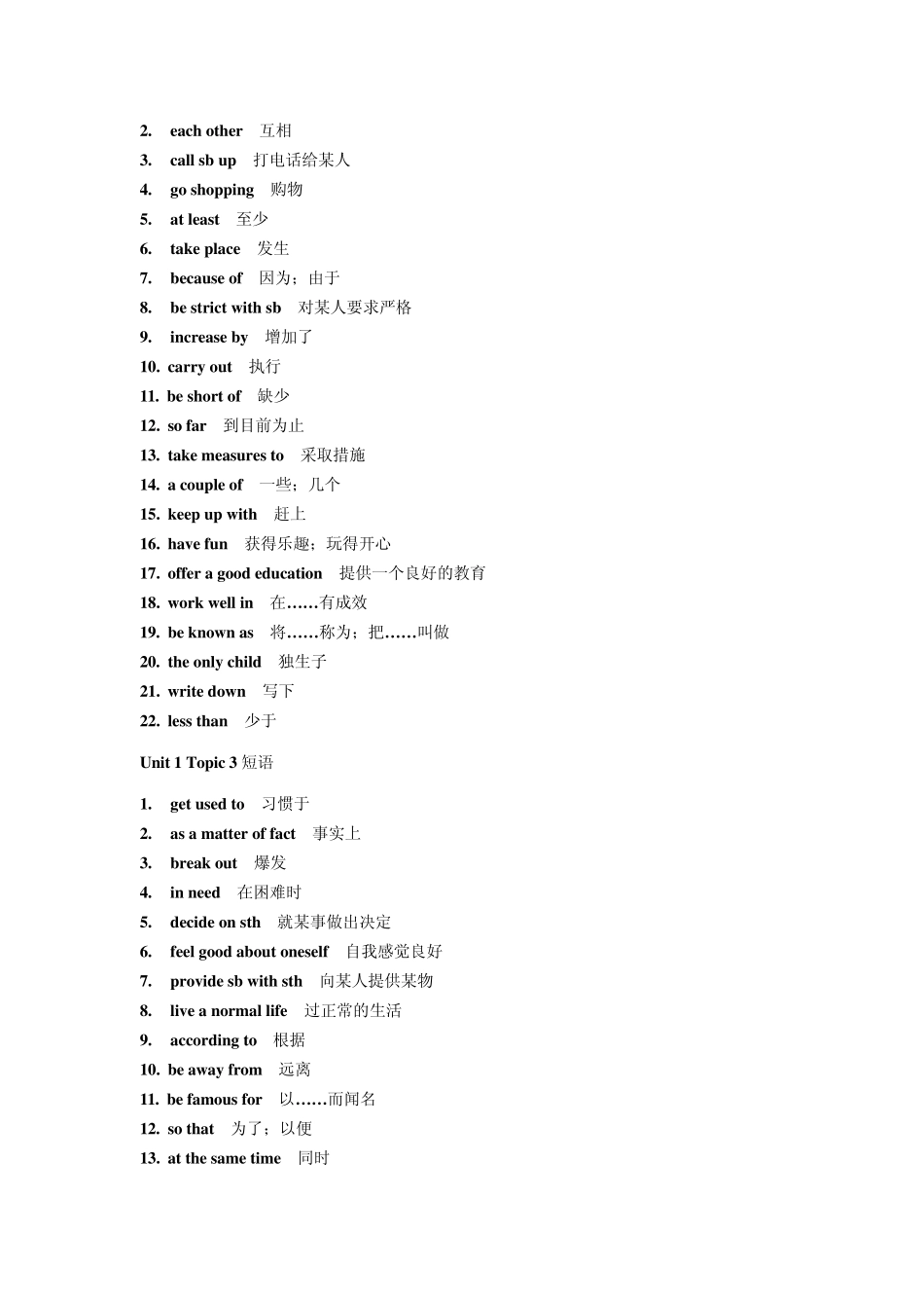 仁爱英语九年级上册词组_第2页