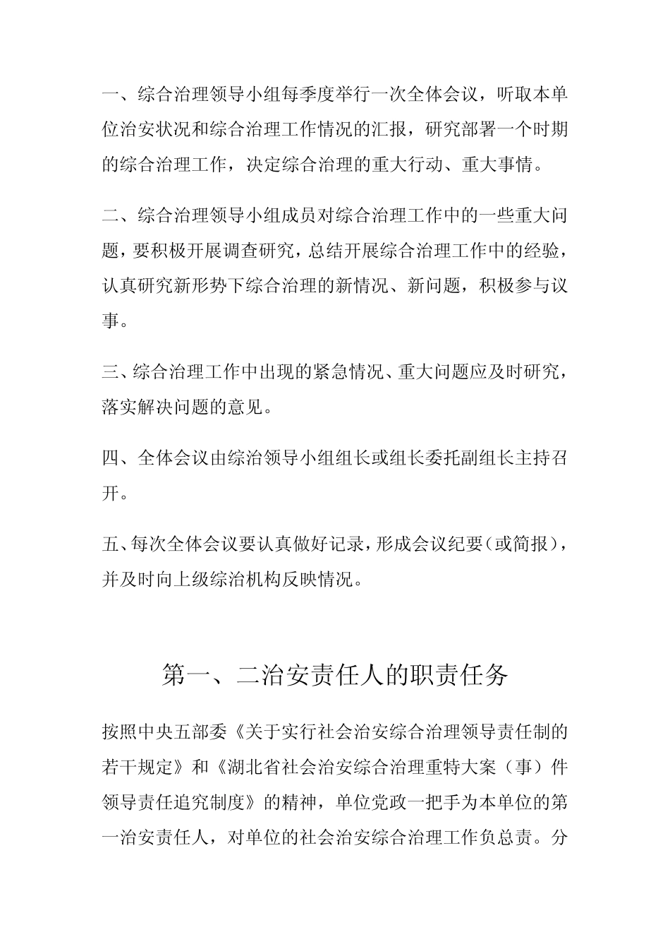 今年的社会治安综合治理领导小组职责任务_第2页