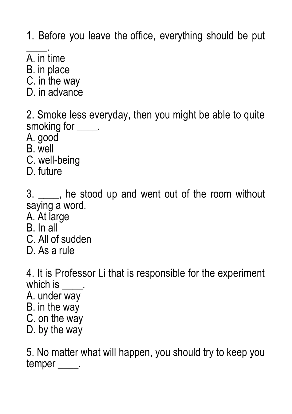 介词短语练习题_第1页