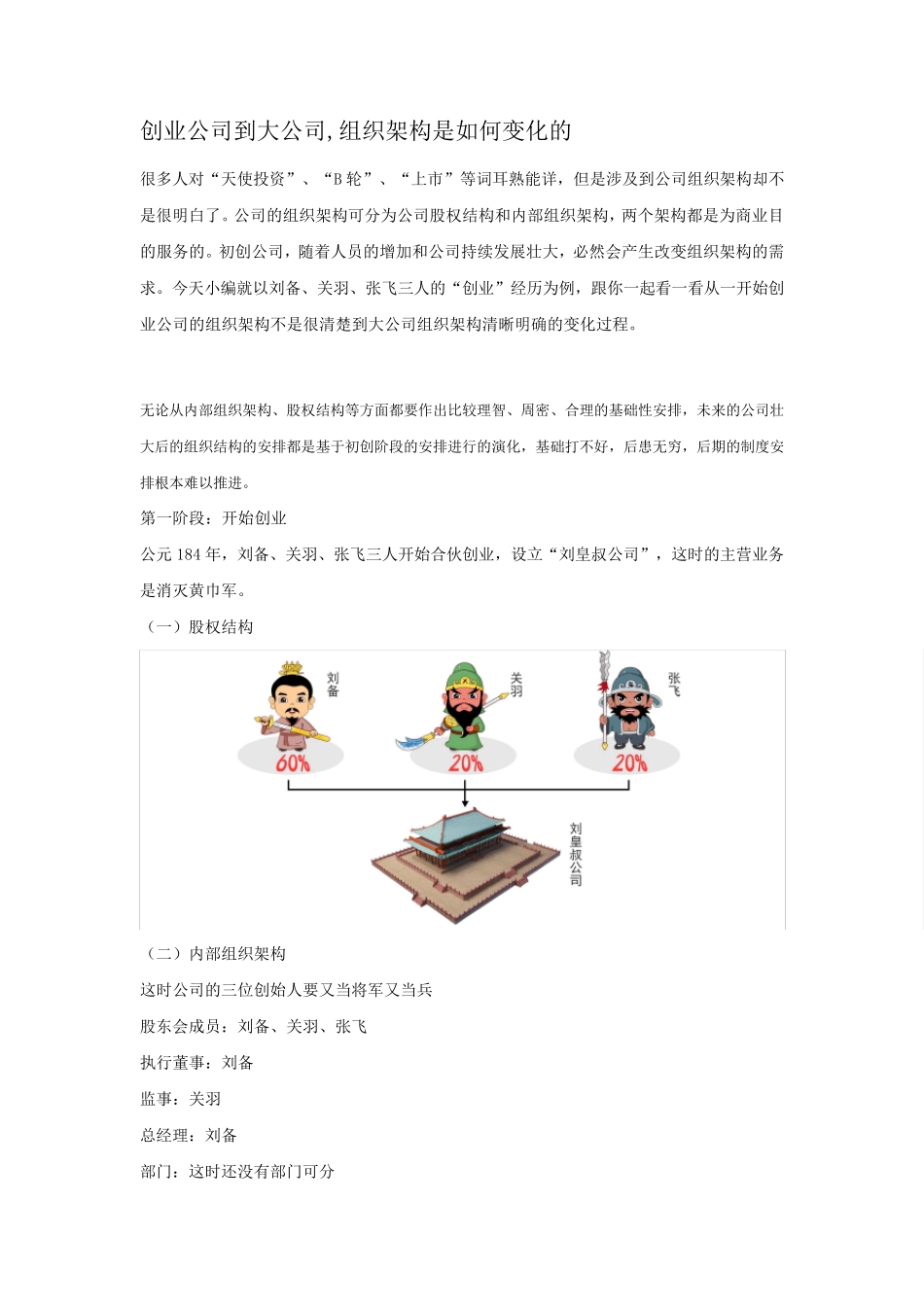 从创业公司到大公司,组织架构是如何变化的_第1页