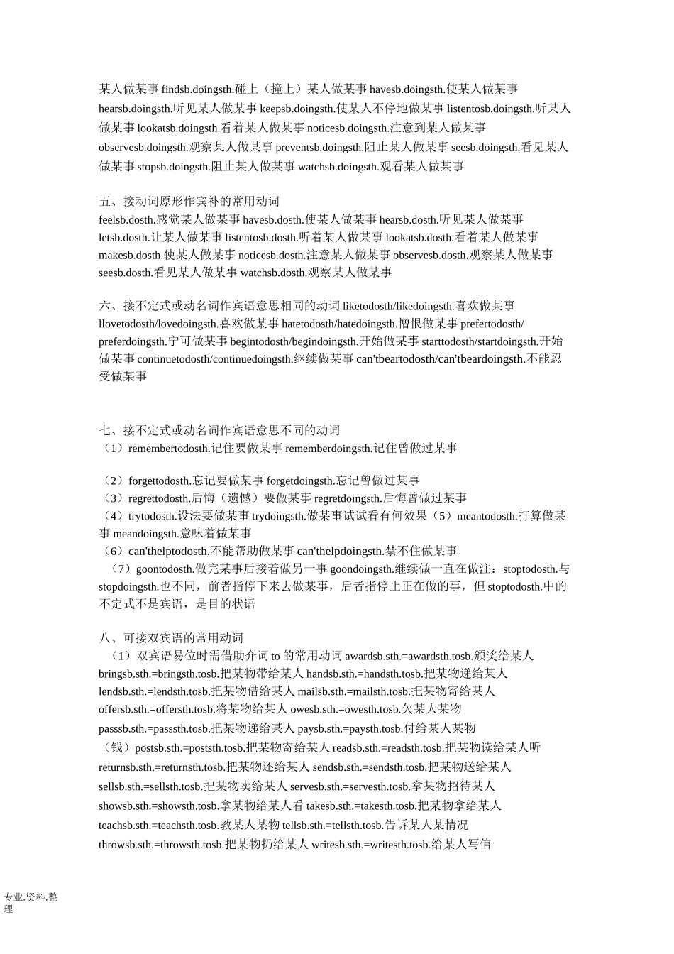 非谓语动词固定搭配和动词词组_第2页