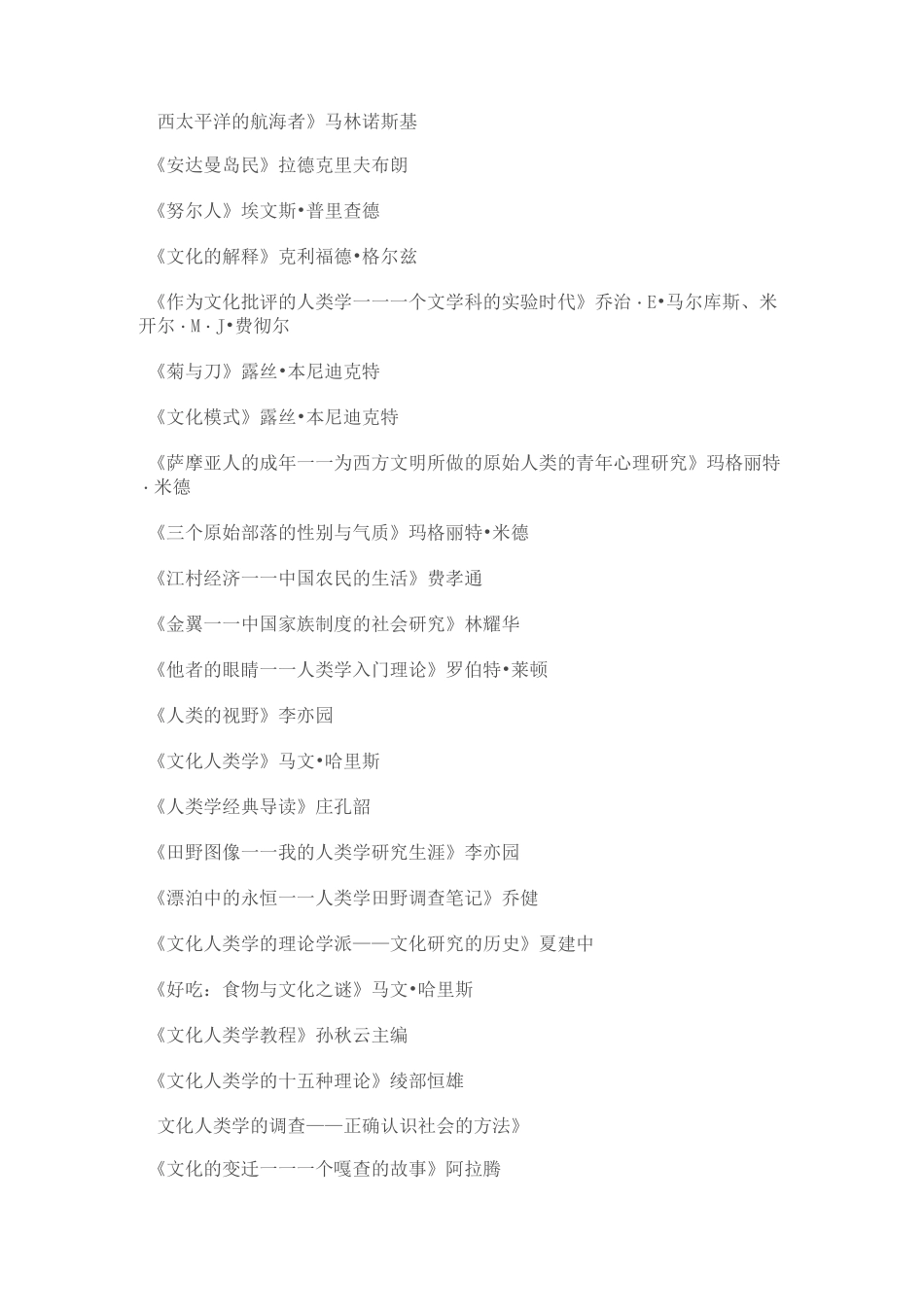 人类学参考书目汇总_第1页