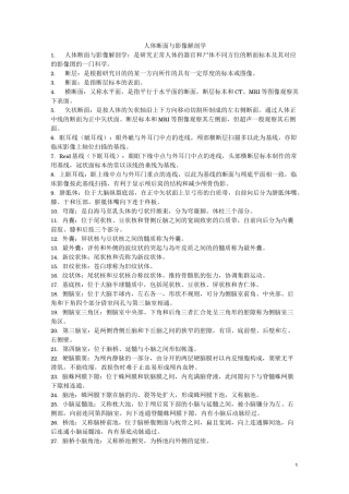 (完整word版)人体断面与影像解剖学