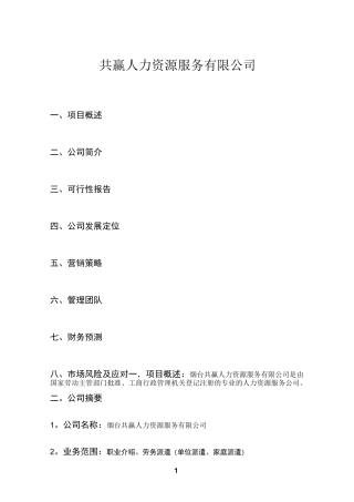 人力资源策划书