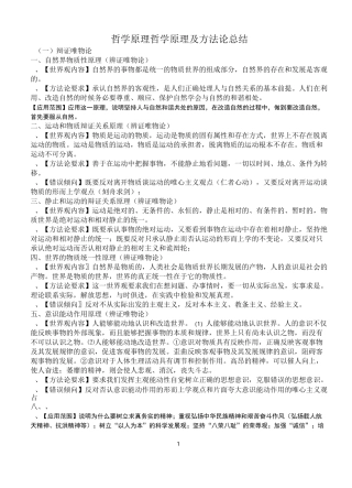 精哲学原理哲学原理及方法论总结