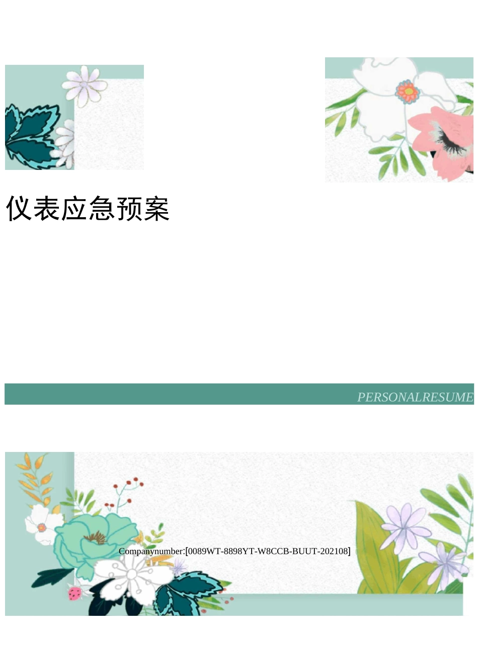 仪表应急预案_第1页