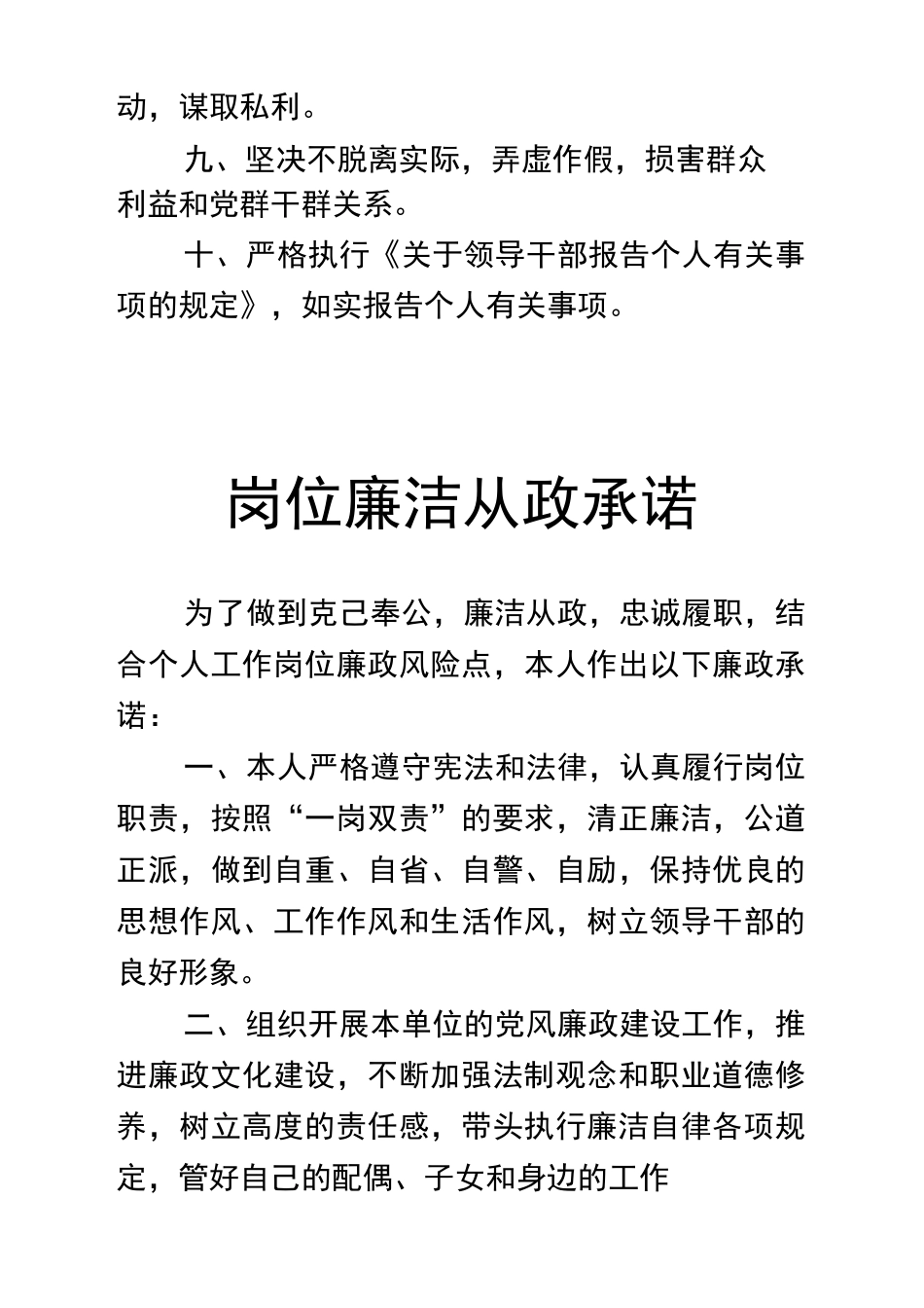 廉洁从政承诺书_第3页