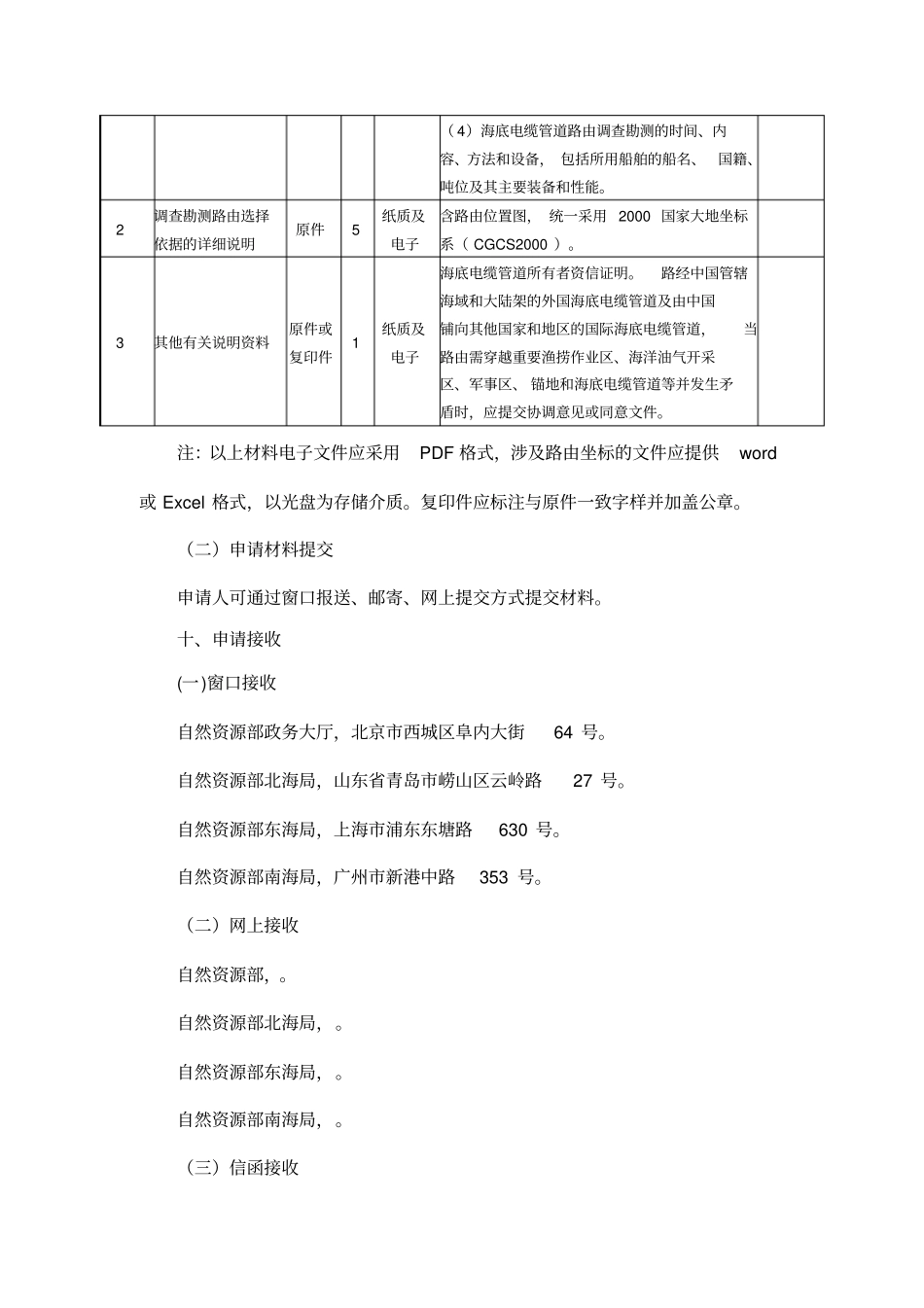 海底电缆管道铺设路由调查勘测审批服务指引_第3页