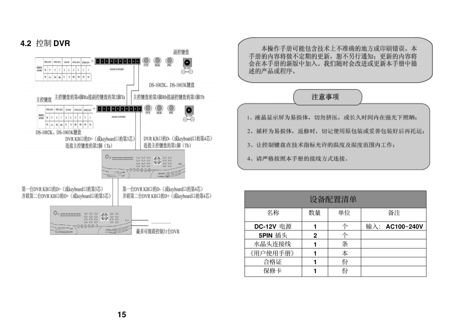 海康威视DS1003键盘说明书资料_第3页