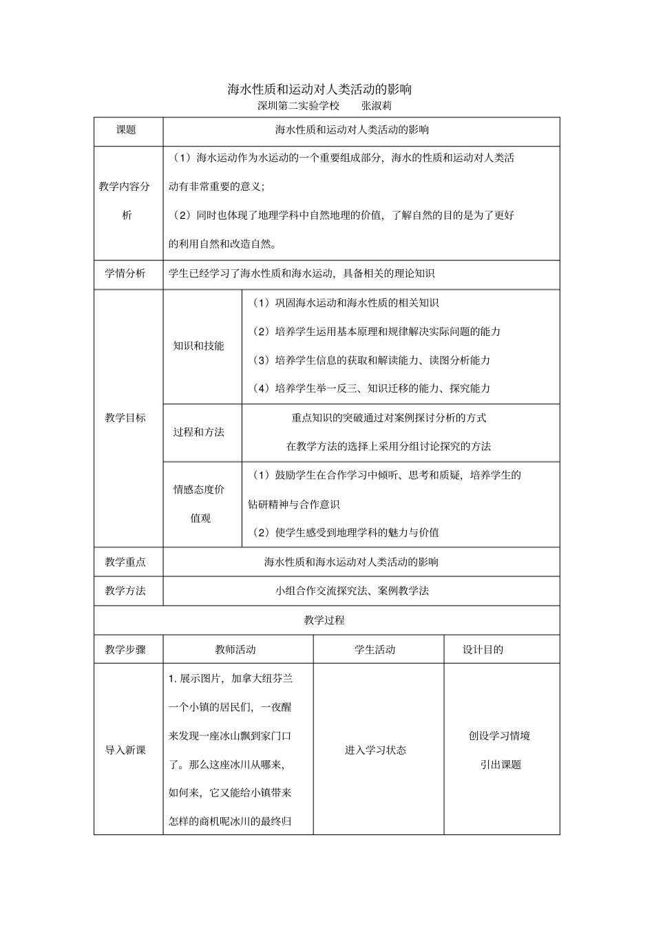 海水性质和运动对人类活动的影响_第1页