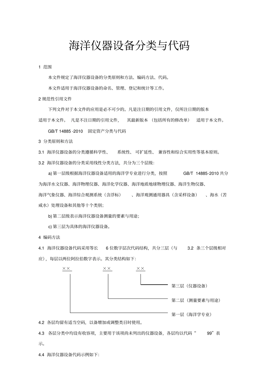 海洋仪器设备分类与代码_第1页