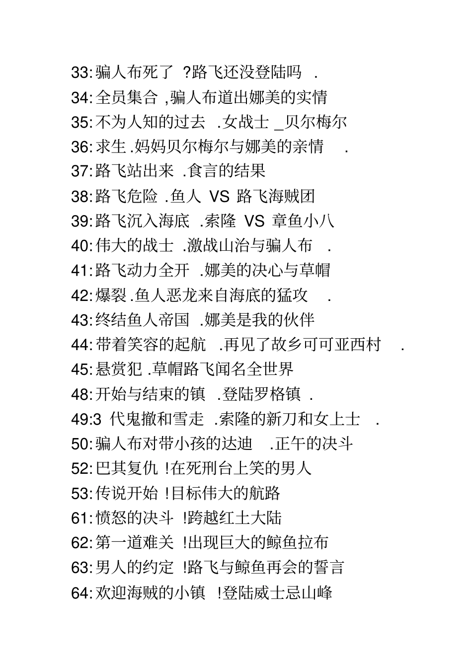 海贼王我自己挑的必看集数_第2页