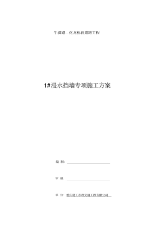 浸水挡墙专项方案