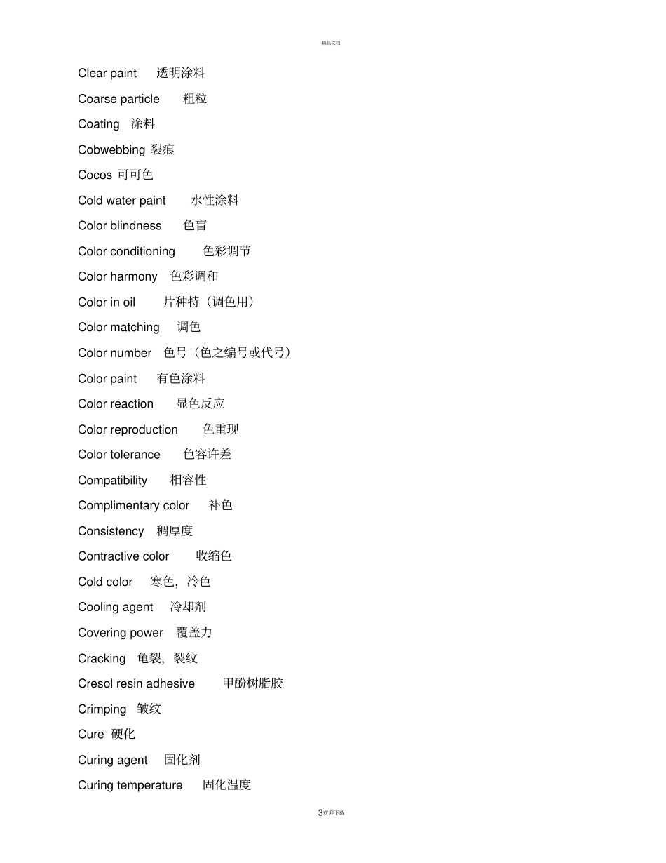 涂料专业术语中英文大全_第3页