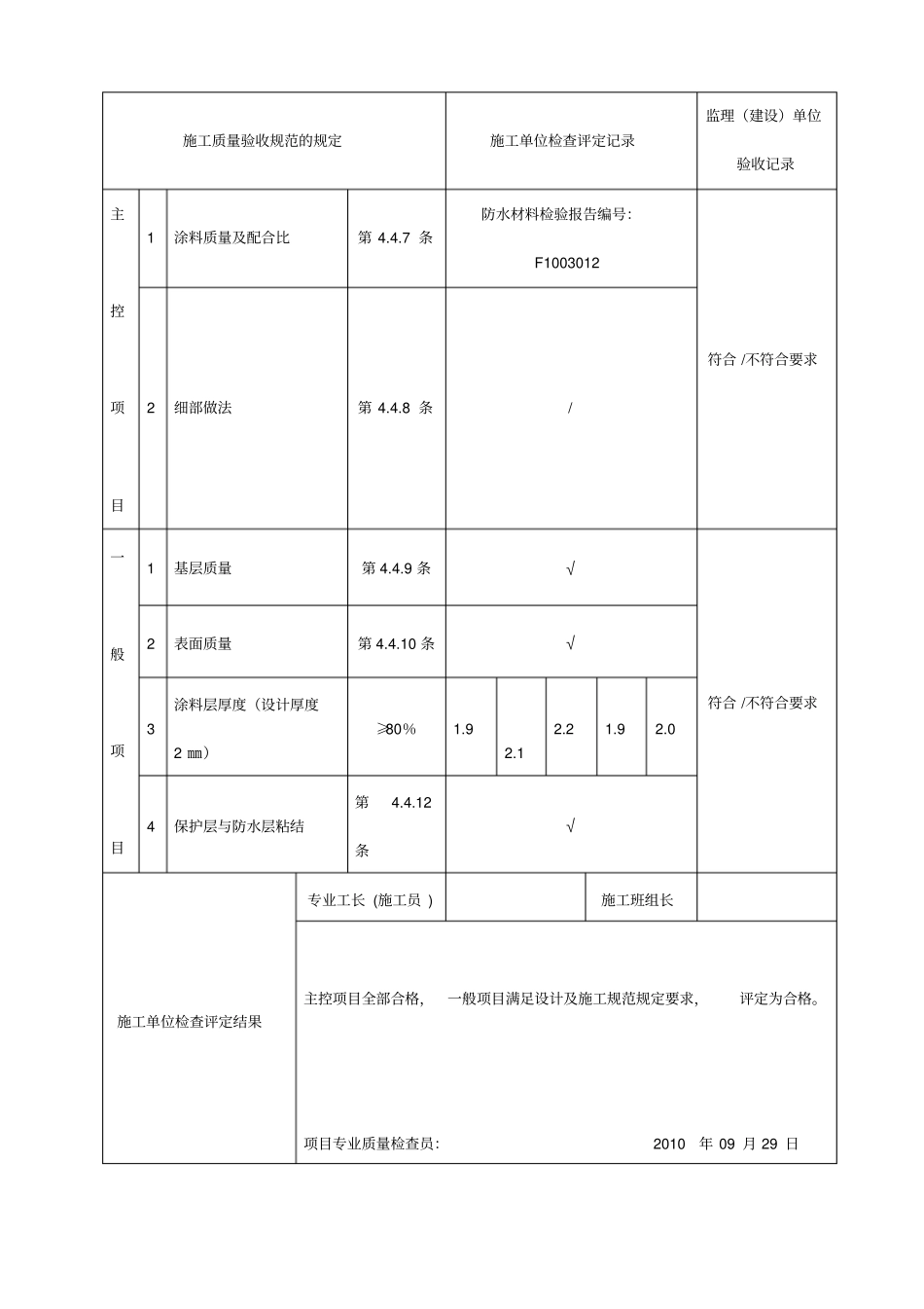 涂料防水层报验表讲解_第3页