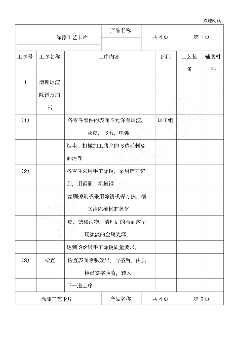 涂漆工艺卡片_第1页