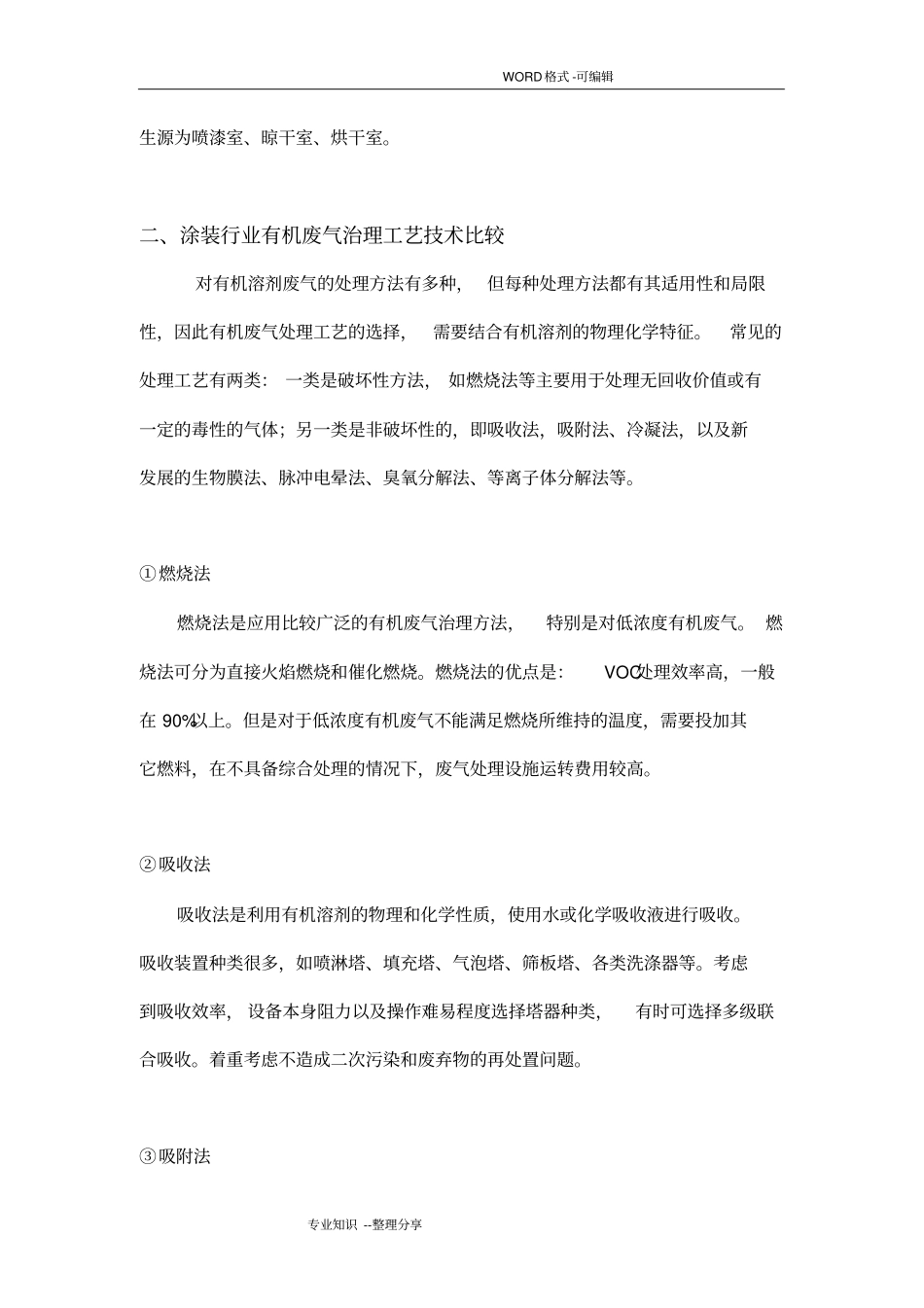 涂装行业废气治理、VOCs治理解决方案报告书模板_第2页