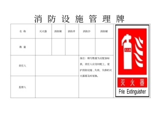 消_防_器_材_管_理_牌