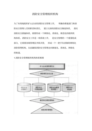 消防安全管理组织机构