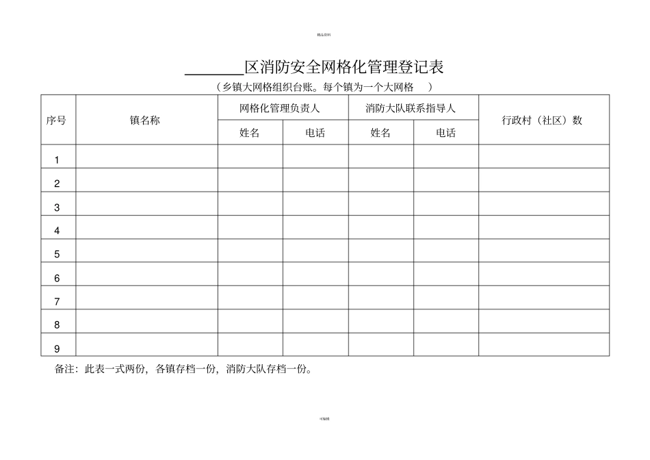 消防安全网格化管理工作台账模板_第2页