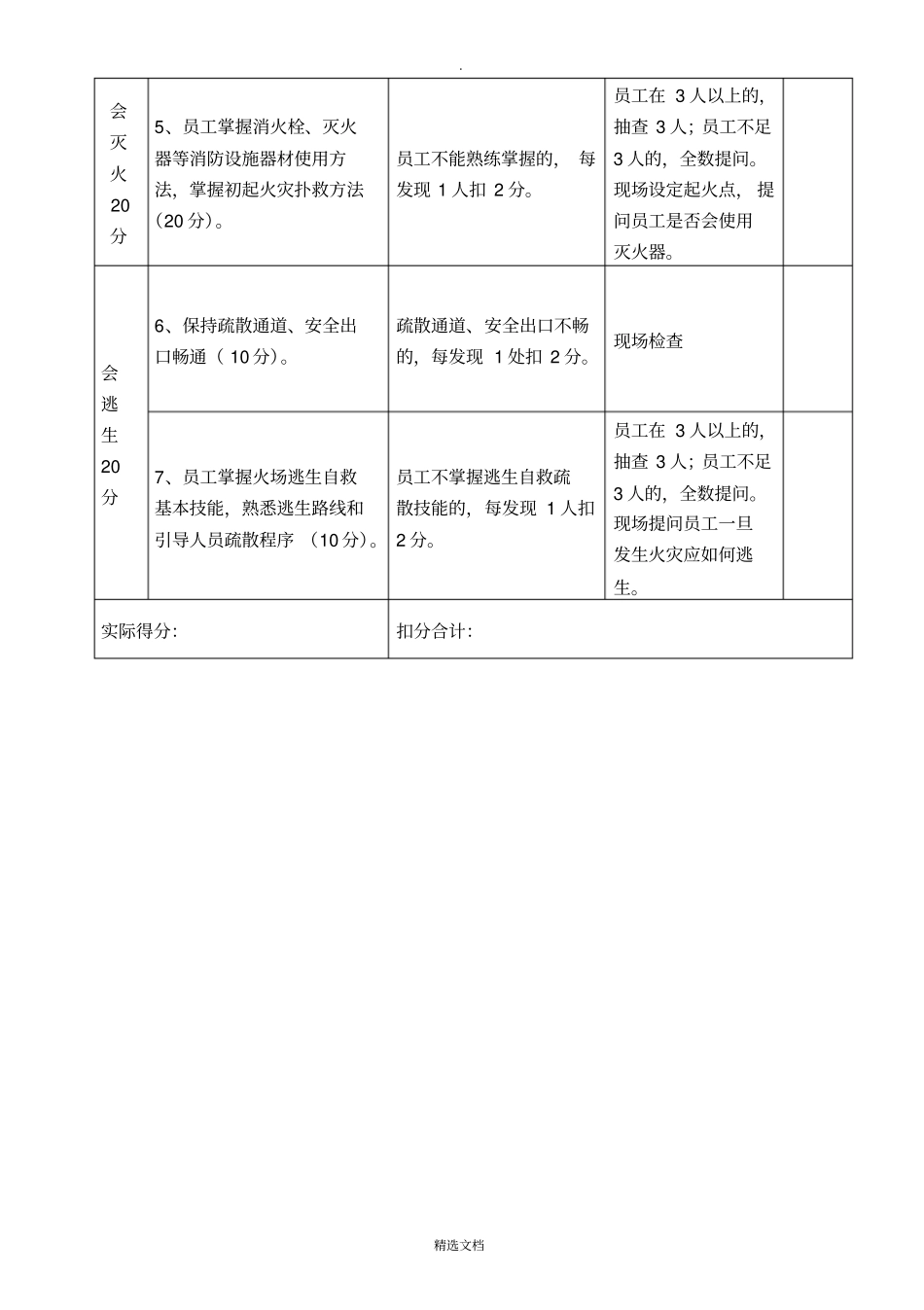 消防安全自我评价表_第2页
